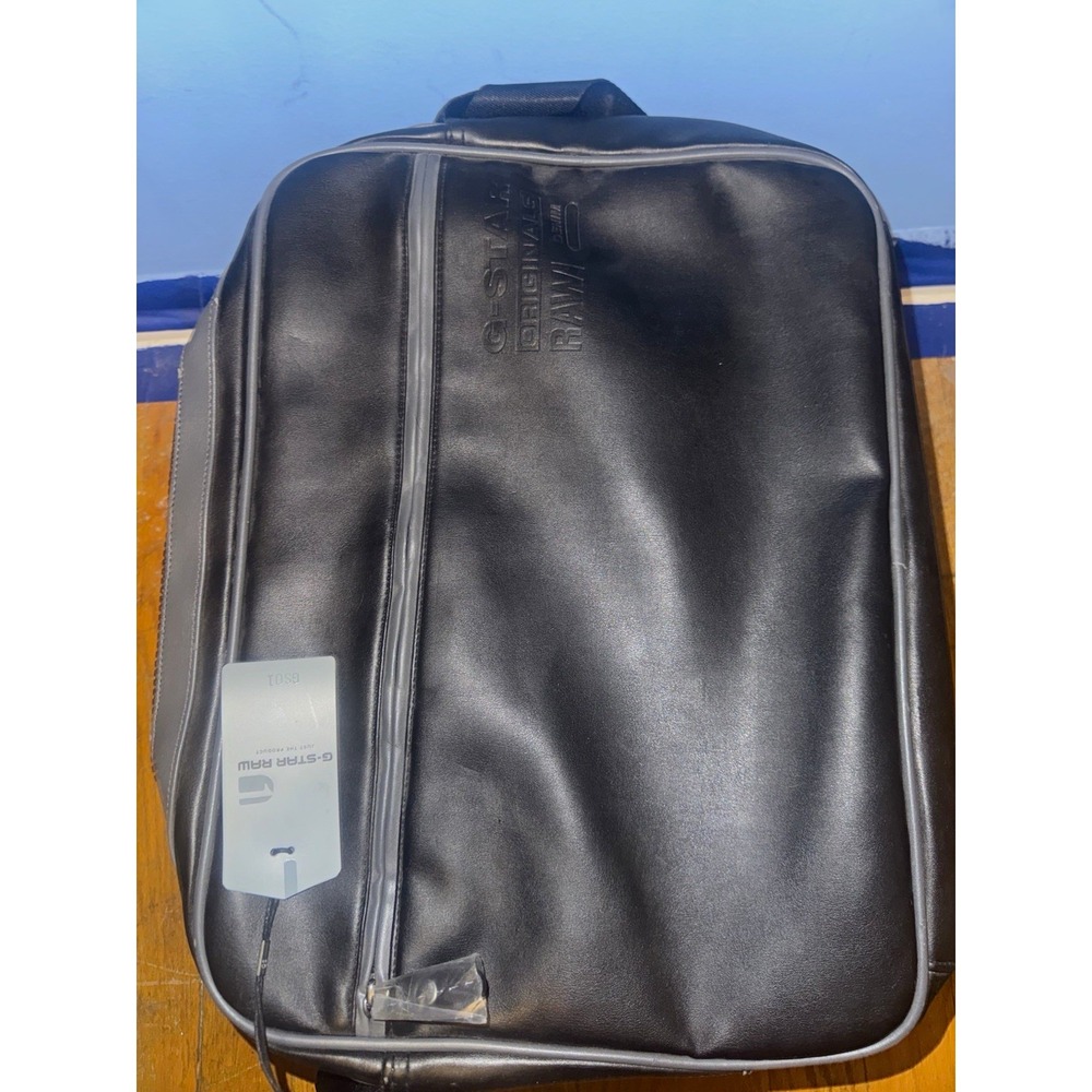 G-Star RAW Originals Black Messenger Bag Pleather Zip 89215.3212.990
